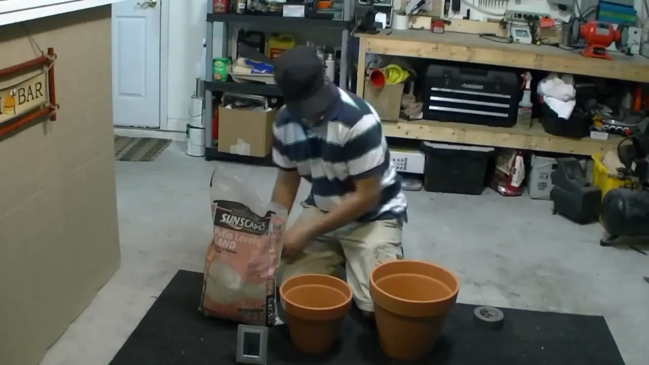 Preparing the clay pots